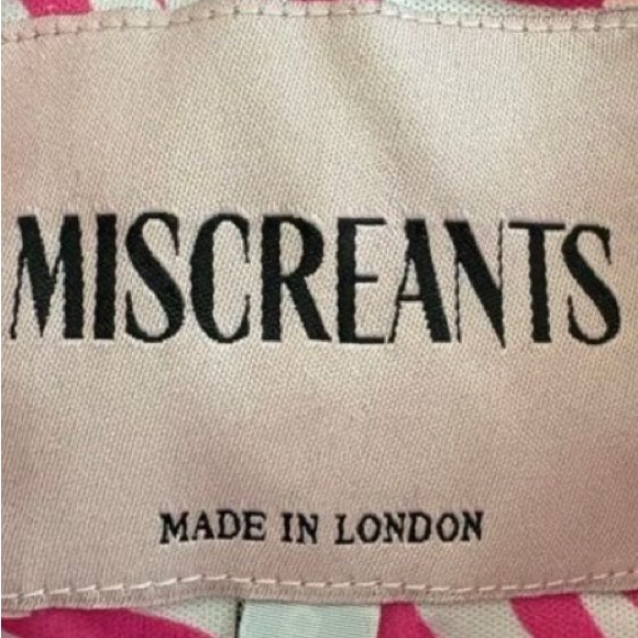 NWOT Miscreants Pink & White Zebra Cupid Mini Dress With Gloves Size US 4 / UK 8 - Picture 5 of 5